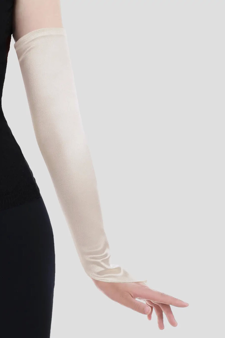 19” Finger Loop Stretchy Satin Gloves