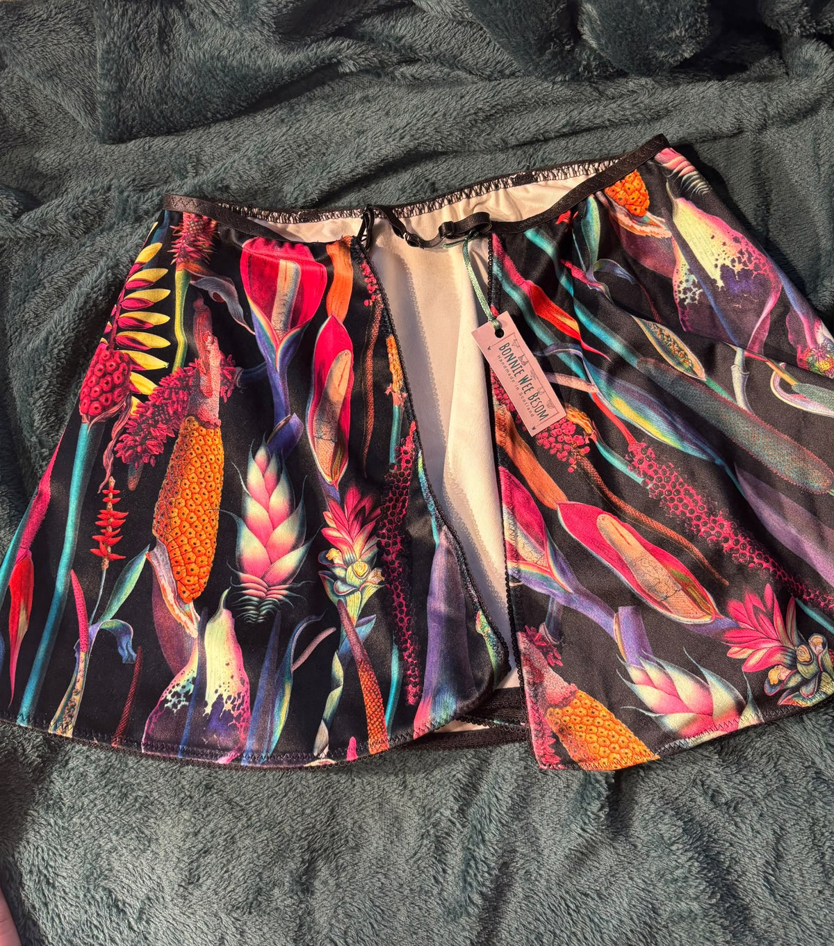 Black Floral Skirt (No suspender straps)