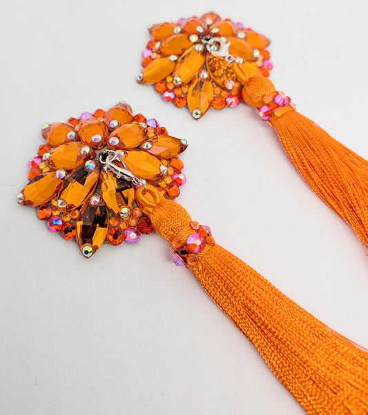 Rhinestone Pasties (Orange)