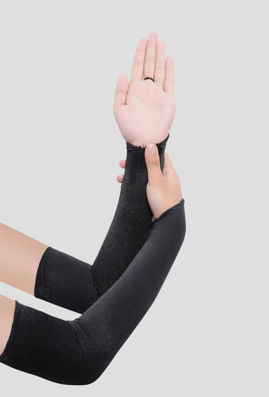 19” Finger Loop Stretchy Satin Gloves