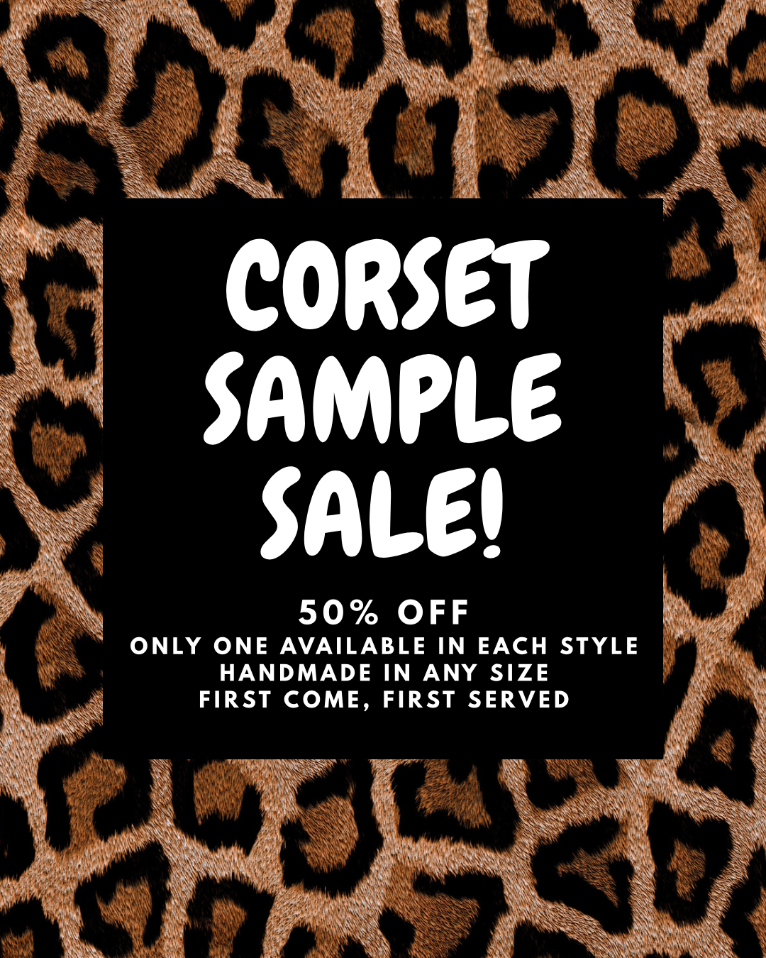 CORSET SAMPLE SALE: Leopard Print
