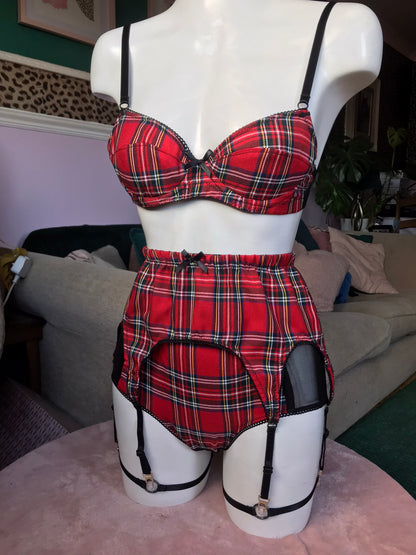 Wired Plunge Bra, Royal Stewart Tartan